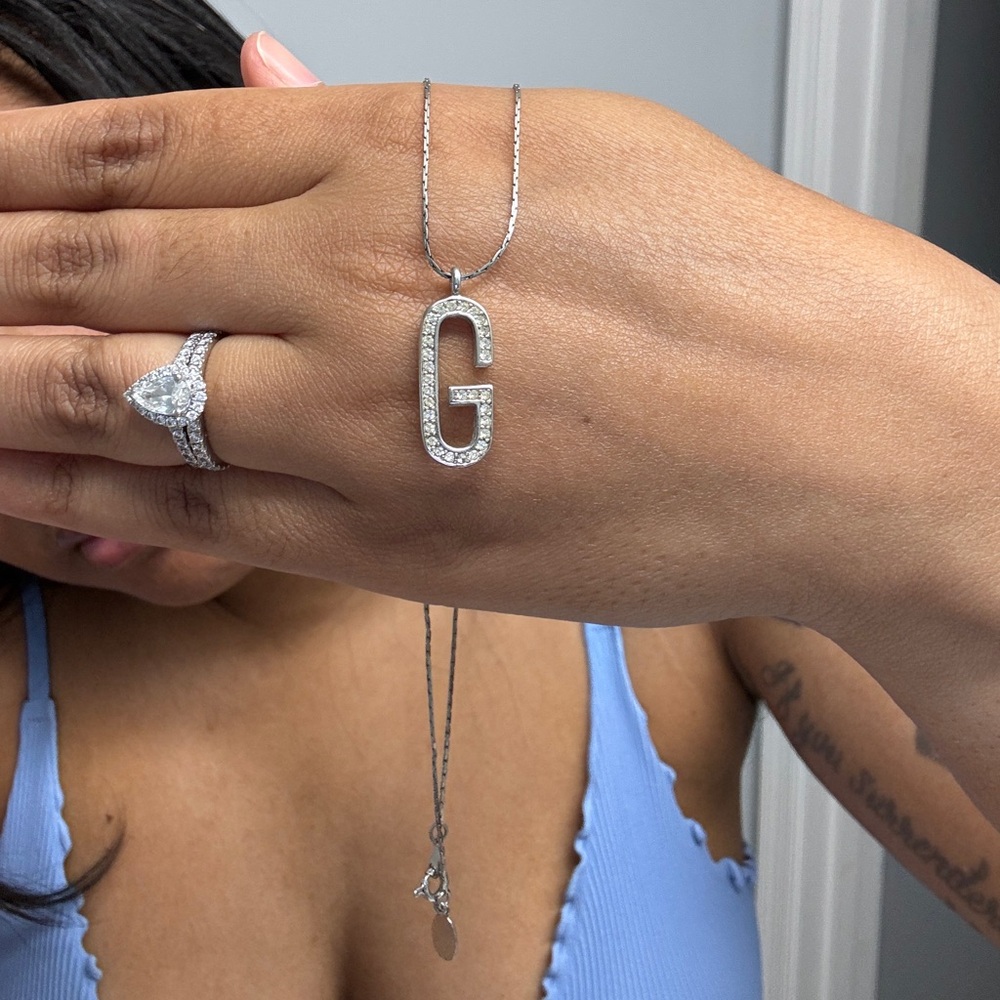 Givenchy Silver and Rhinestone Necklace - Picture 2 of 3
